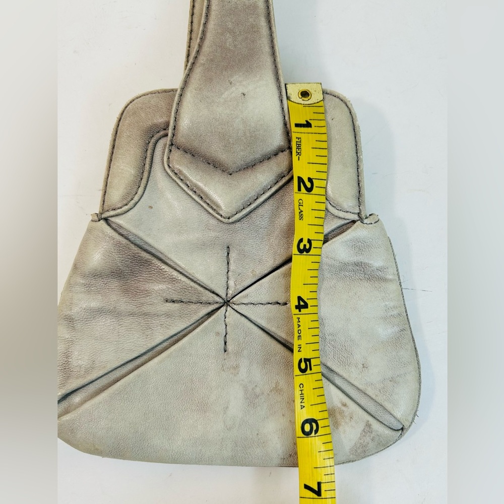 Botkier Grey Leather Looped Small Wristlet Bag RARE Origami Style - Picture 12 of 13